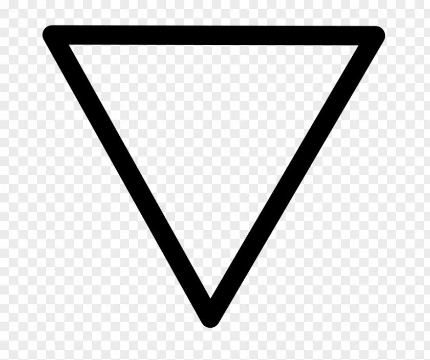 Inverted Pyramid Alchemical Symbol Water Classical Element Earth PNG
