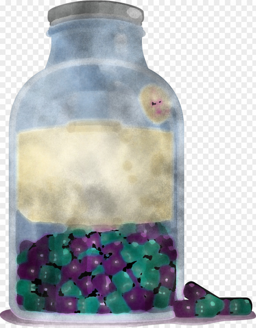 Jelly Bean Purple Bottle Candy Mason Jar PNG