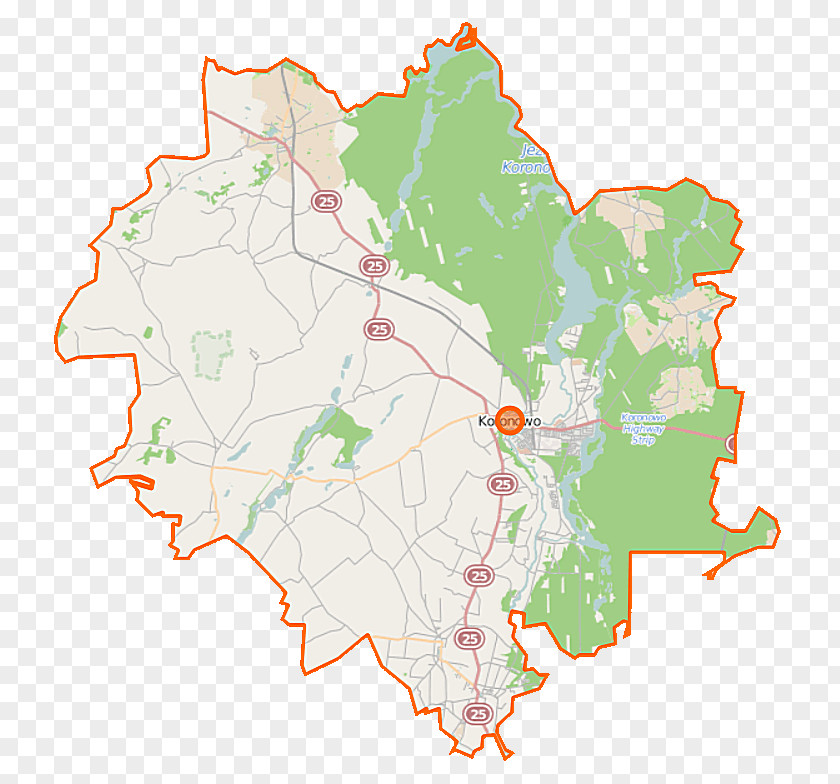 Map Osiek, Gmina Koronowo Witoldowo, Bydgoszcz County Samociążek Buszkowo, PNG