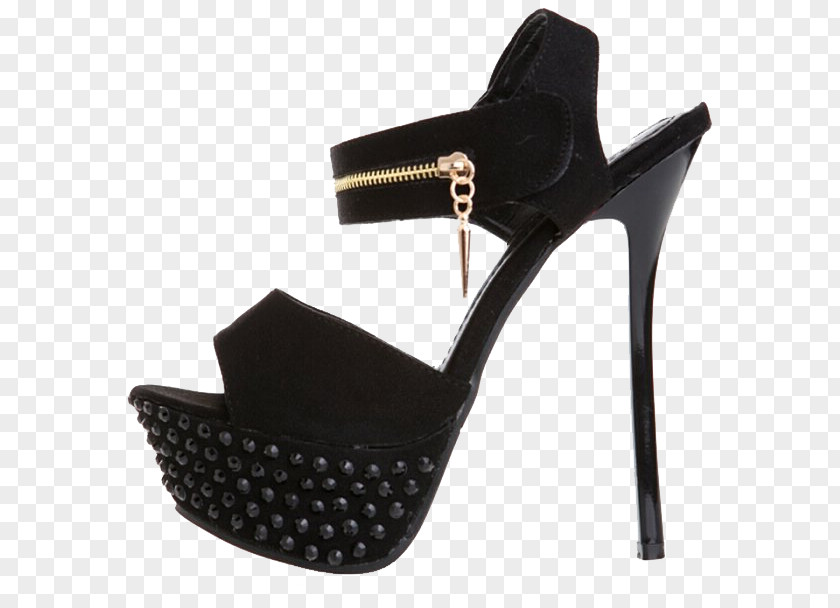 Black Sandals High-heeled Footwear Sandal Dress Shoe PNG