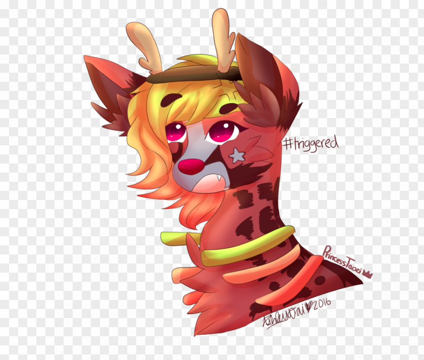 Triggered Cartoon Figurine Animal Character PNG