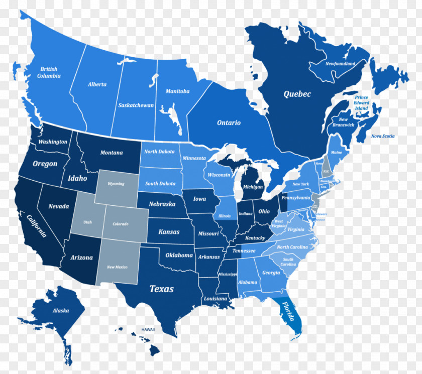 Canada United States Map PNG