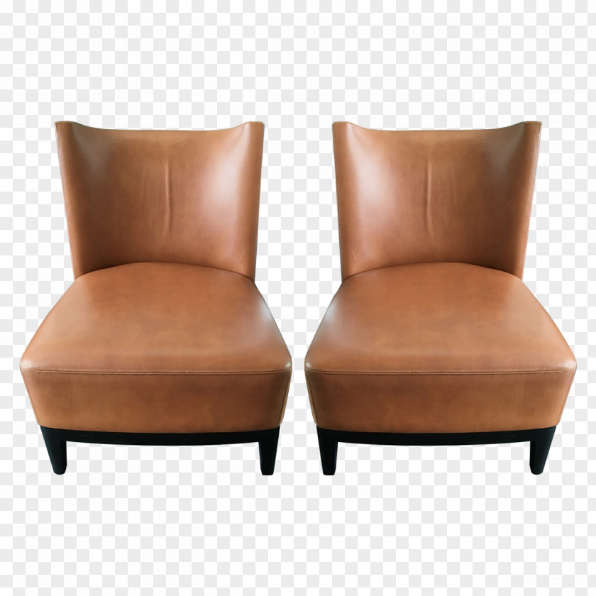 Design Club Chair Brown Caramel Color PNG