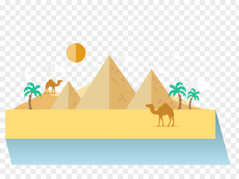 Egyptian Pyramids Ancient Egypt Illustration PNG