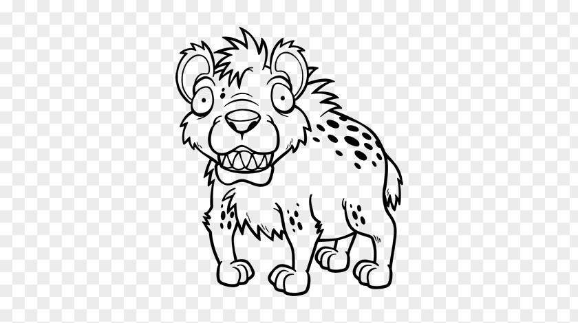 Hyena Striped Lion Spotted Drawing PNG