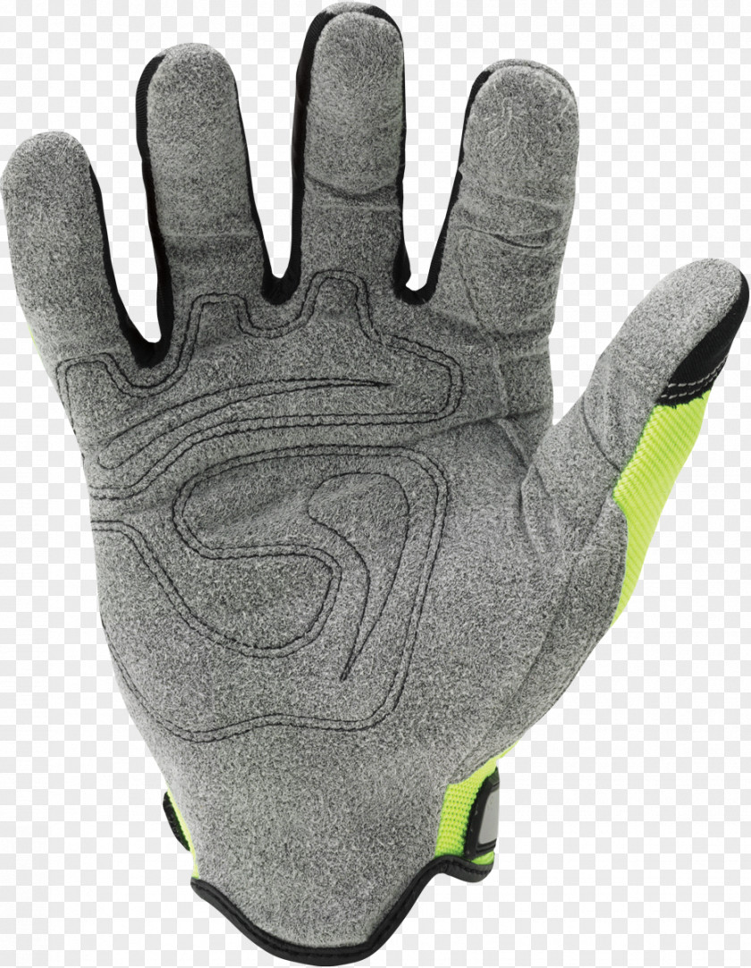 Reflective Hoops Finger Cycling Glove Green PNG