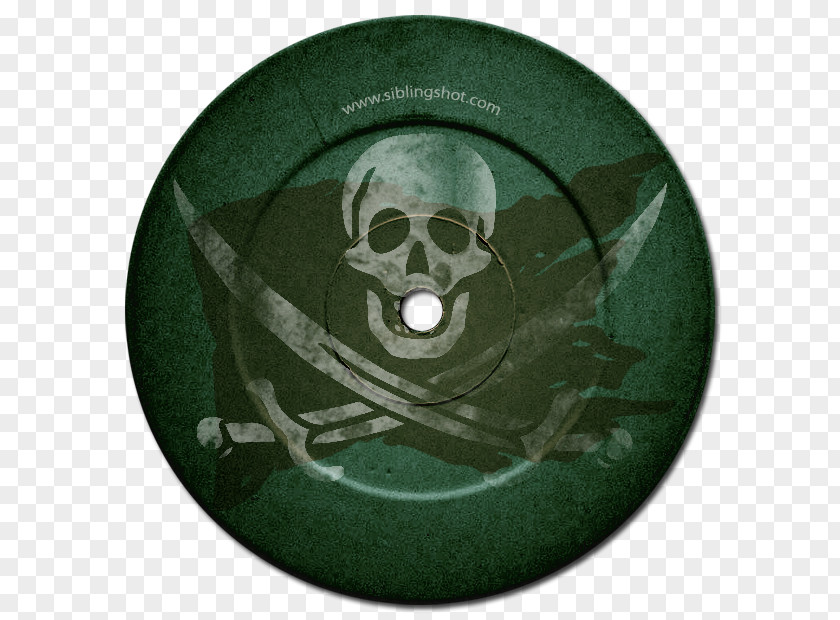 William S Burroughs Green Piracy Skull Convite Flag PNG