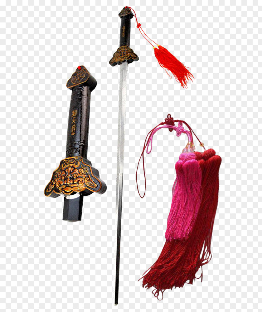 Sword Ornaments Red Costume Design Fencing PNG