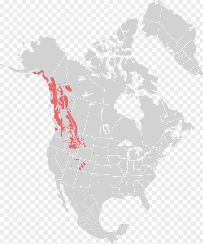 United States Canada World Map PNG