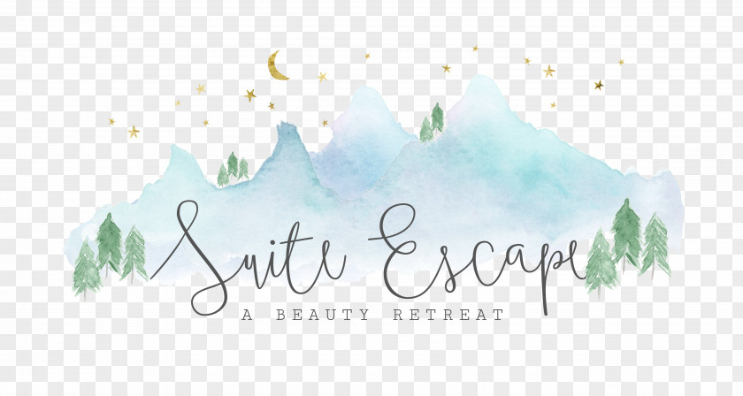 Beauty Salon Flyer Suite Escape Retreat Parlour Logo Calligraphy Graphic Design PNG