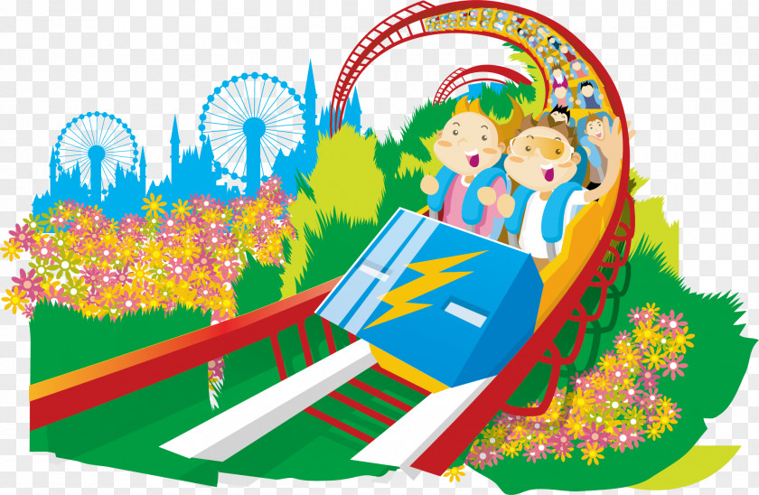Happy Roller Coaster PNG