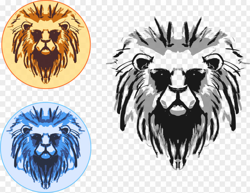 Lion Logo Graphic Design PNG