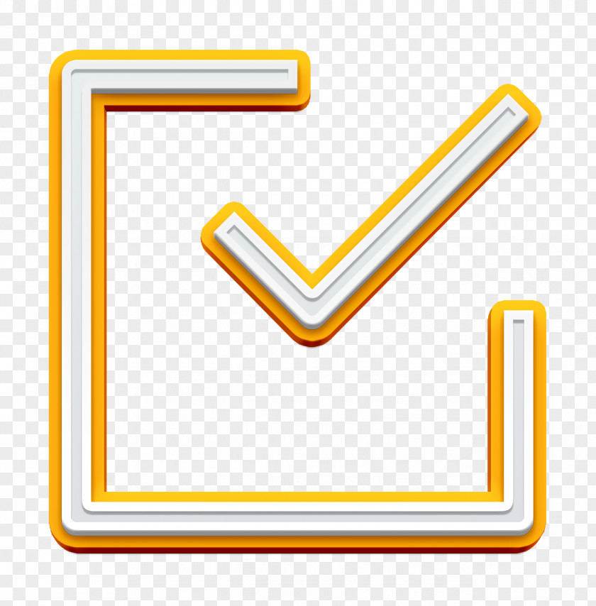 Symbol Yellow App Icon Check Essential PNG