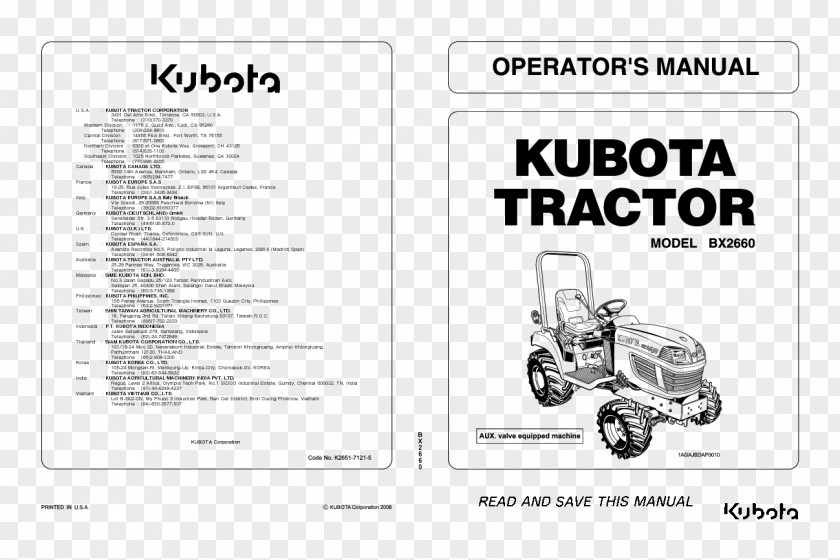 Tractor Kubota Corporation John Deere Heavy Machinery Backhoe Loader PNG
