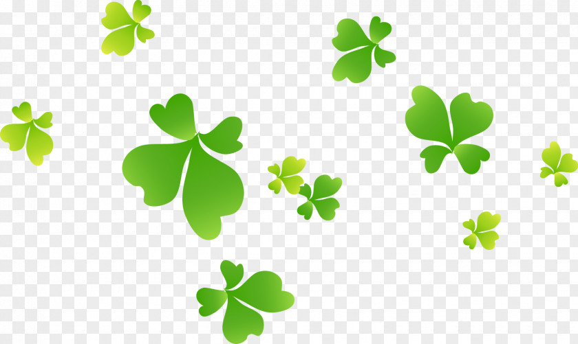 Clover Shading Vector Floating Material Four-leaf PNG