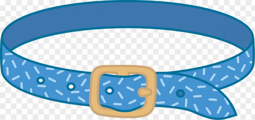 Vector Hand-painted Blue Belt Clip Art PNG