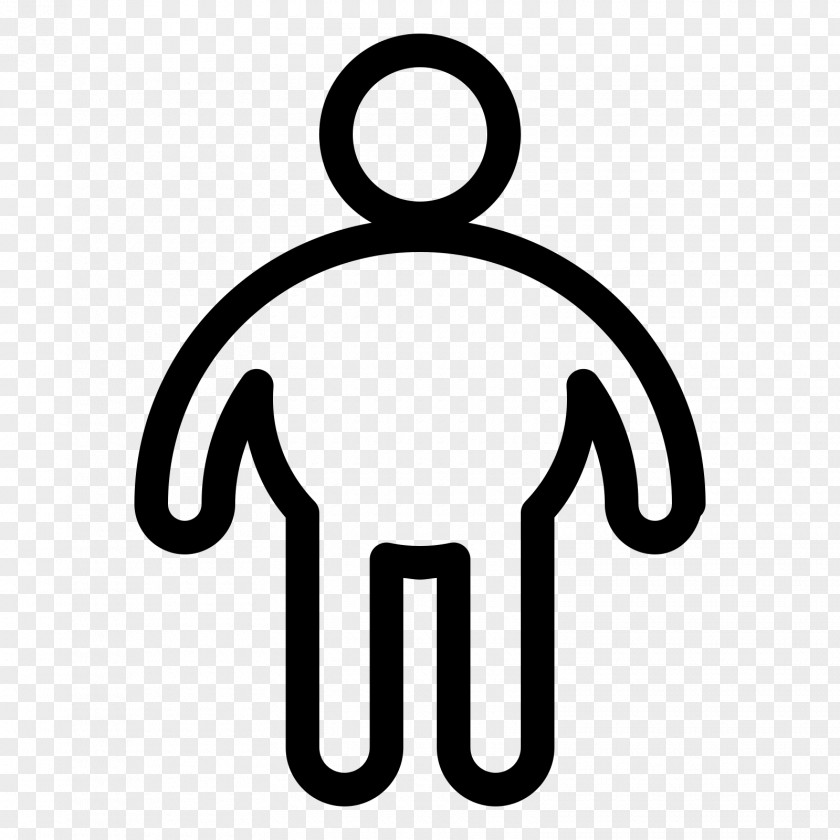 Fat Man Silhouette Symbol Clip Art PNG