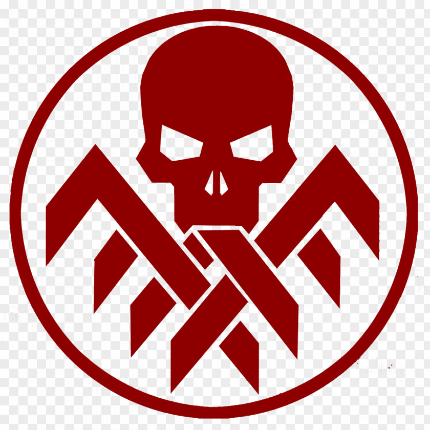Red Cross Skull Captain America Hydra Logo Marvel Cinematic Universe PNG