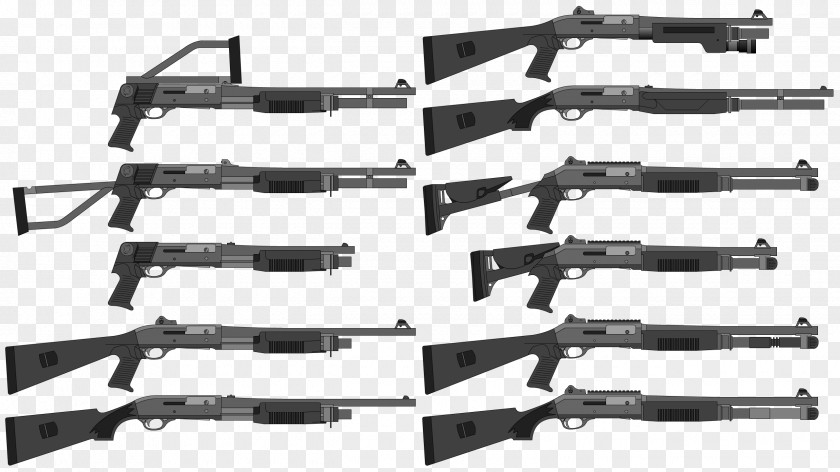90 Benelli M4 M3 M1 Trigger Shotgun PNG