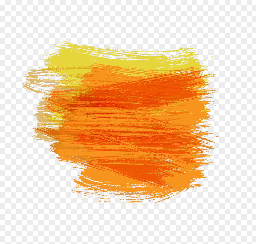 Orange Graffiti Brush Paintbrush Watercolor Painting Pincelada PNG