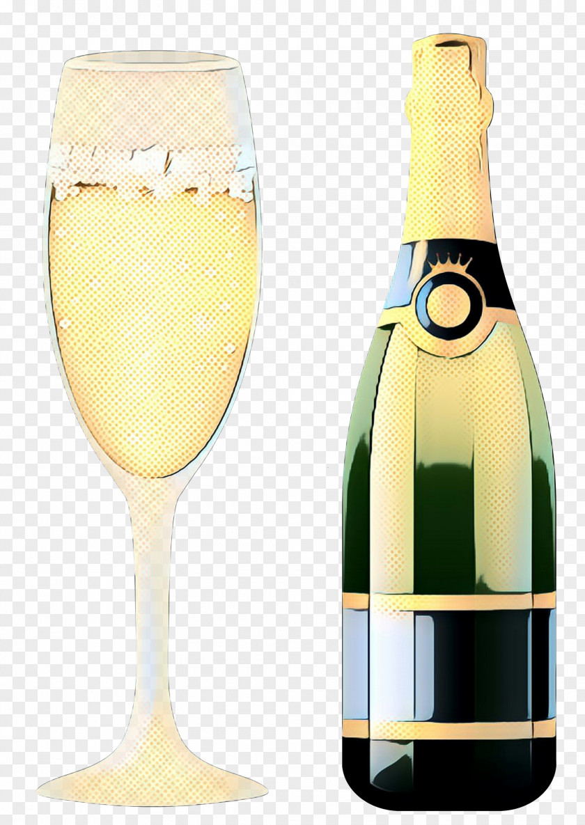 Prosecco Tableware Retro Background PNG