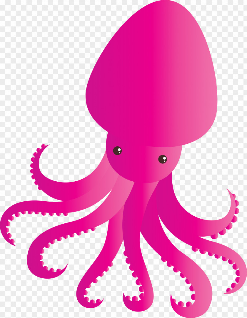 Octopus Giant Pacific Pink Magenta PNG