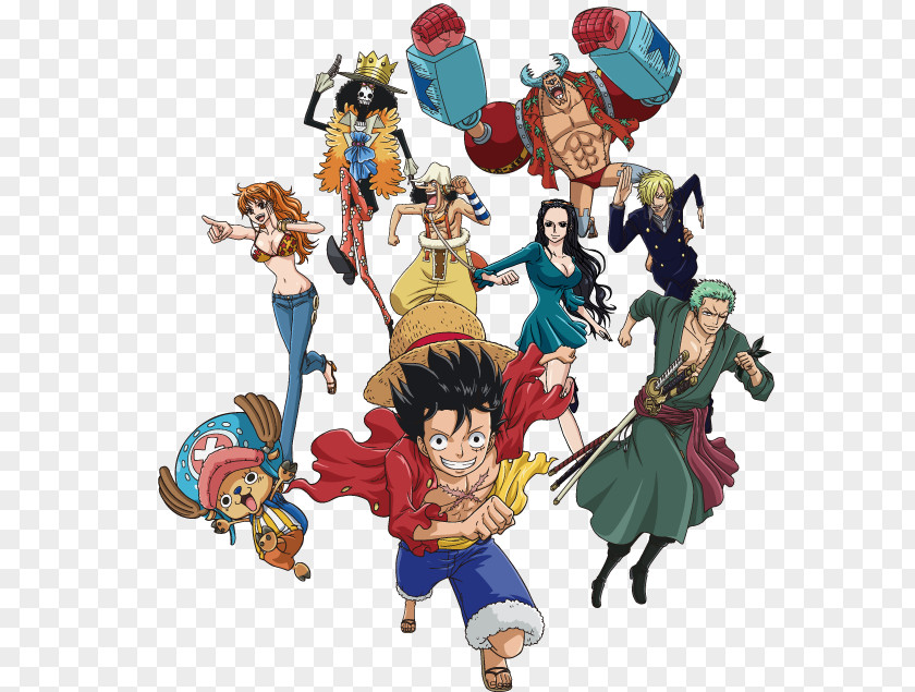 One Piece Monkey D. Luffy Straw Hat Pirates Figurine Character PNG