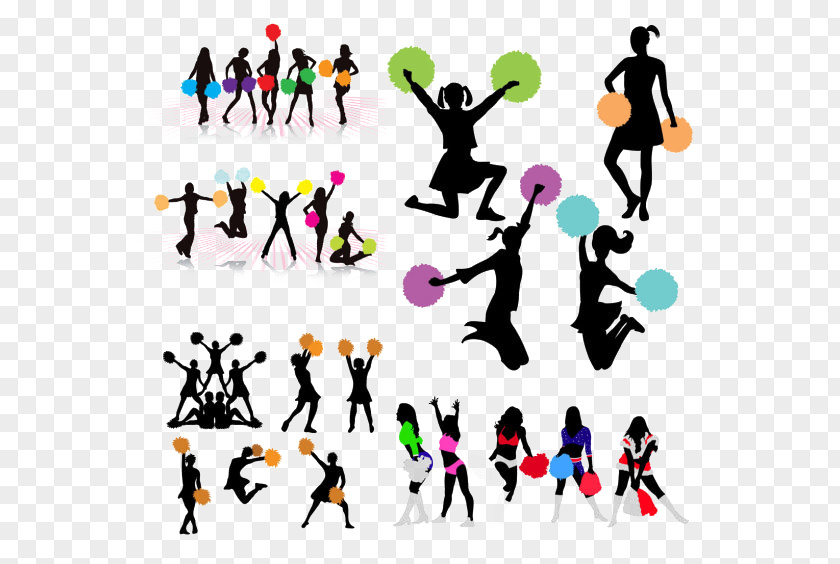 Variety Silhouette Cheering Cartoon Royalty-free Clip Art PNG