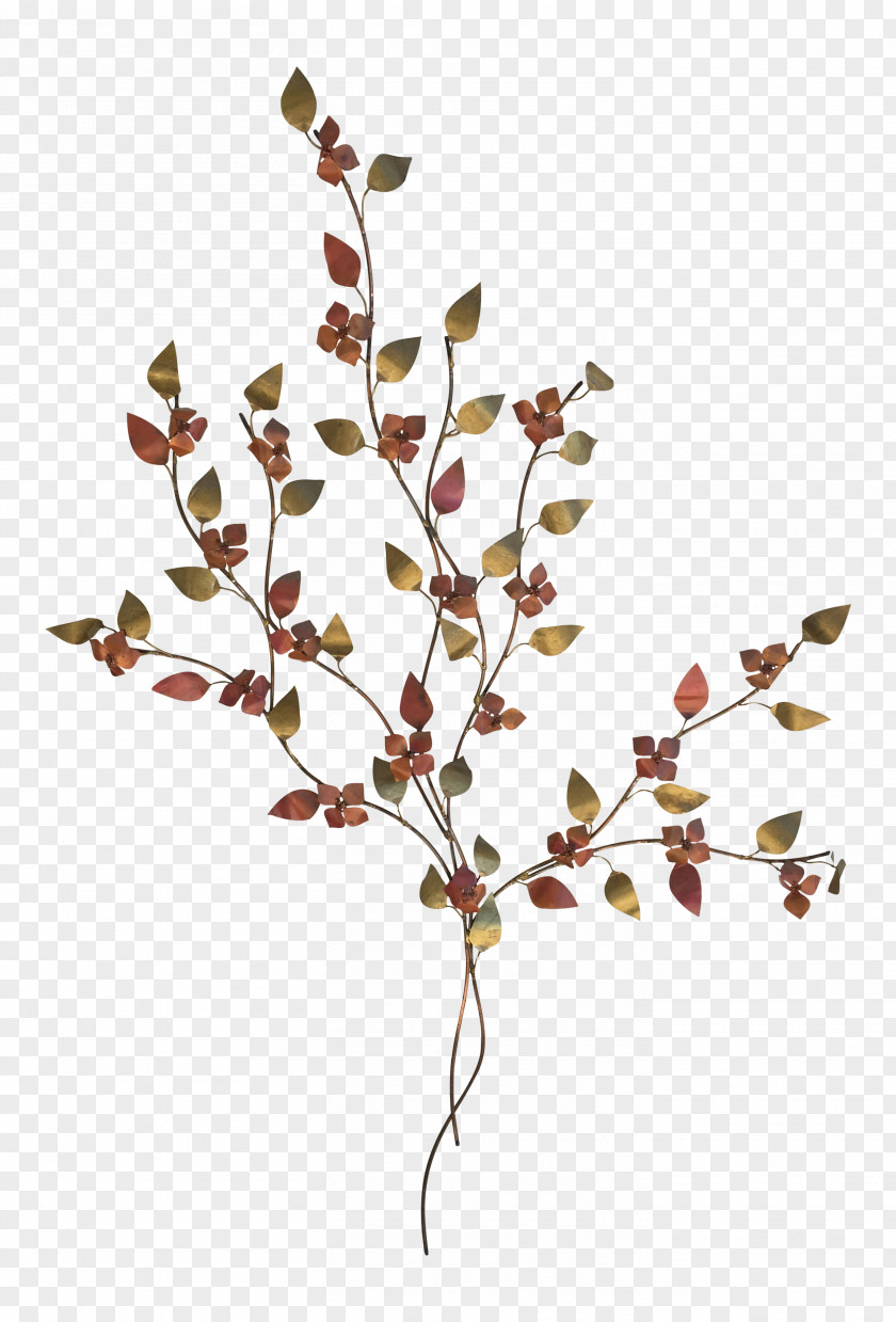 Flower Wall Flowering Dogwood Copper Brass Patina PNG