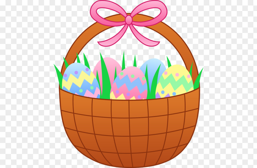 Easter Basket Egg Clip Art PNG