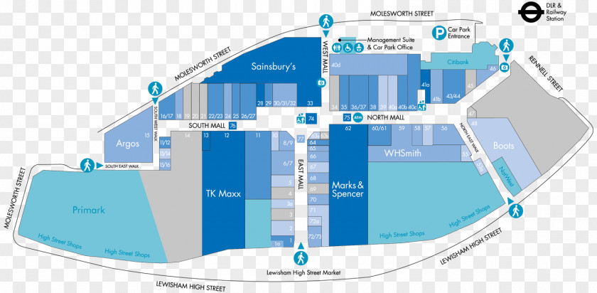 Map Lewisham Shopping Centre Service PNG