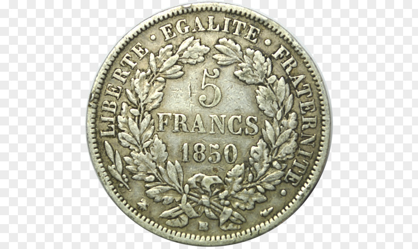 Pound Coin Dollar Silver Francia ötfrankos érme PNG
