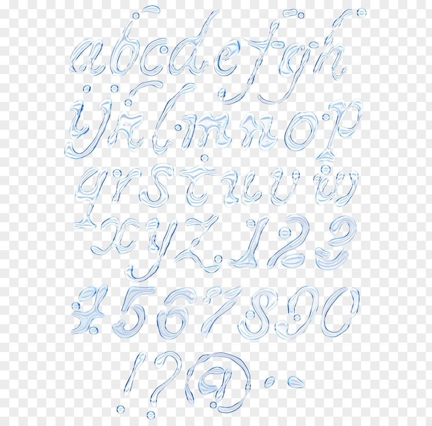 Realistic Copper Alphabet Handwriting Calligraphy Point Font PNG