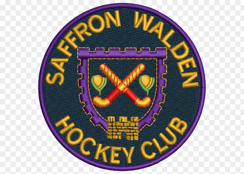 Saffron Walden Emblem Badge Logo Purple PNG