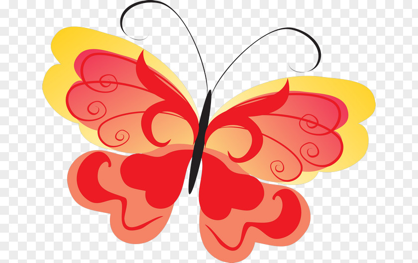 Wing Pollinator Butterfly Design PNG