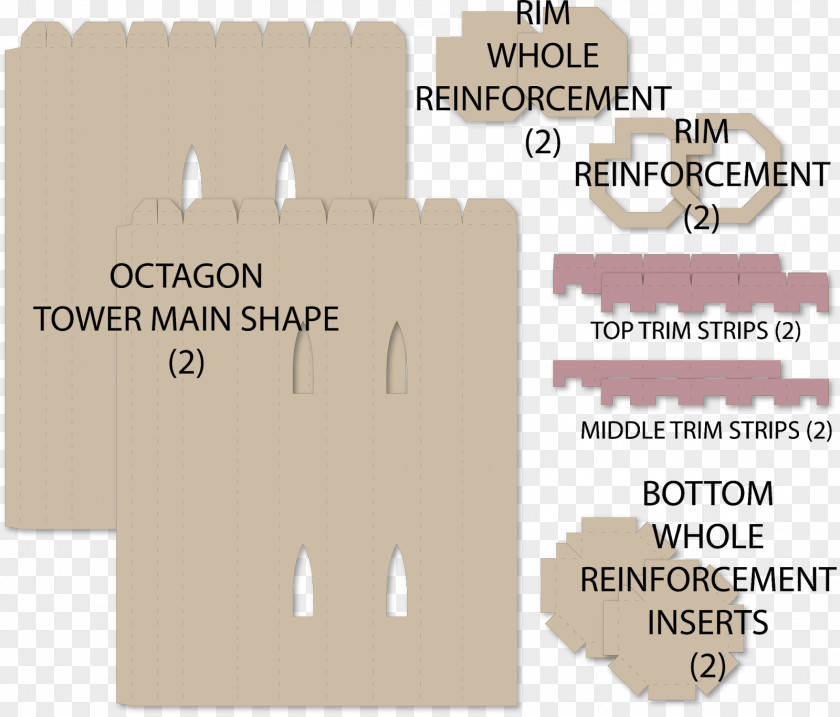 Castle Tower Paper Tool Renaissance Spatula Font PNG