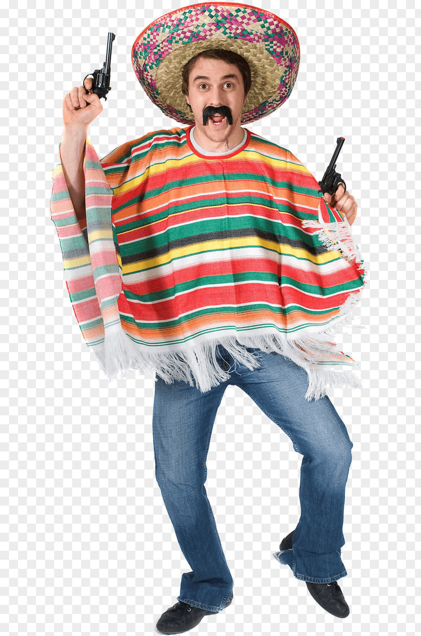 Mexican Mexico Poncho T-shirt Costume Party PNG