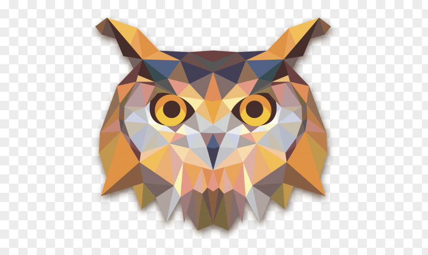 Owl Geometry Triangle Polygon Bird PNG