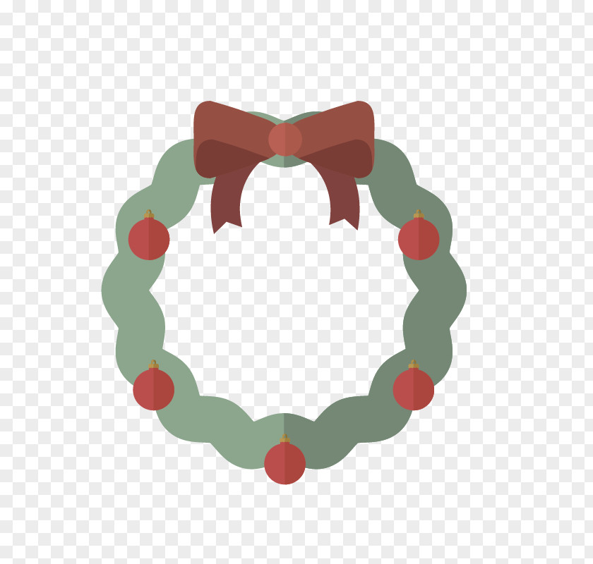 Bow Wreath Garland Christmas Decoration PNG