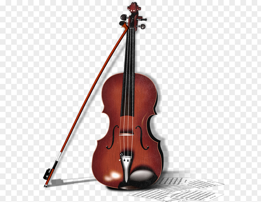 Elegant Violin Bass Violone Double Viola Fiddle PNG