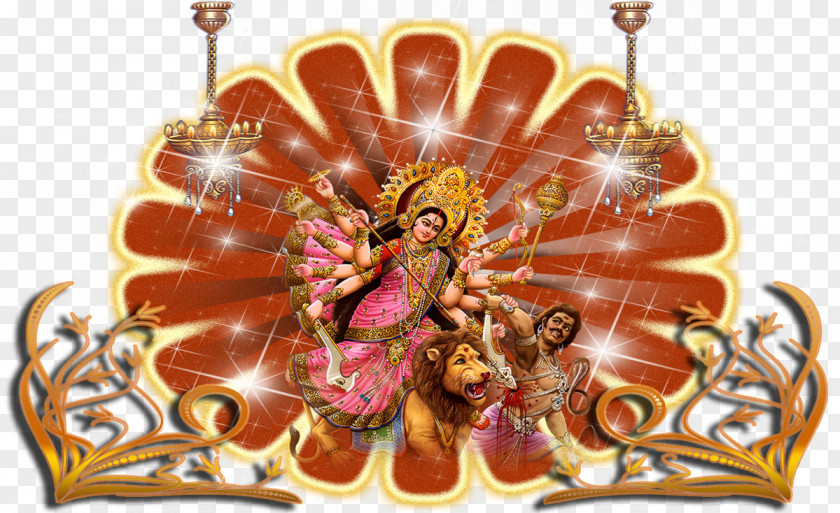 Goddess Nav Durga Puja Wordzz PNG