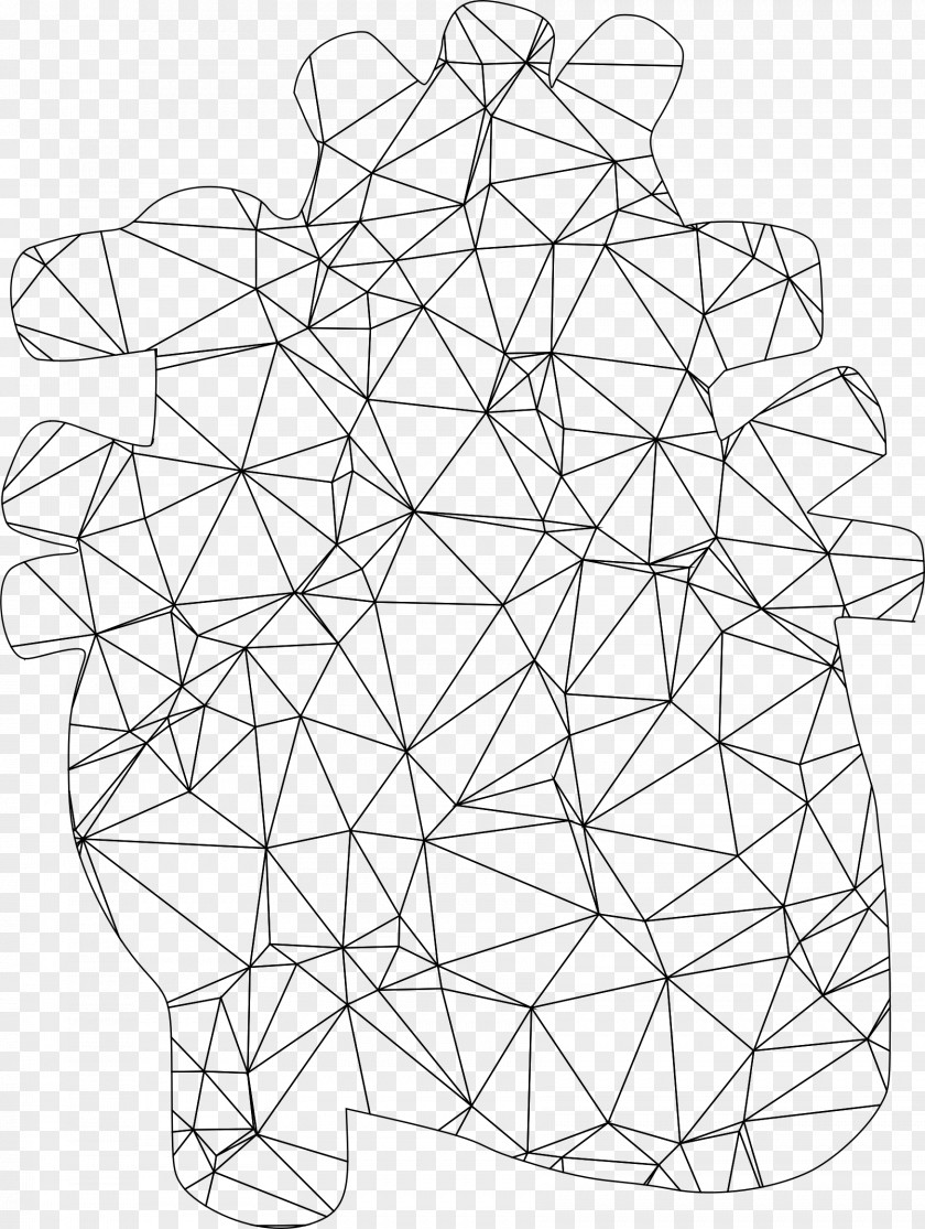 Heart Website Wireframe Low Poly PNG