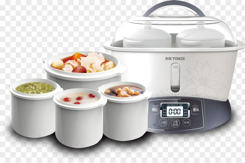 White Rice Cooker Soup Material Electricity Home Appliance Simmering PNG