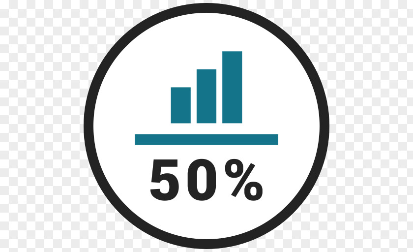 50 Percent Bar Chart Percentage PNG