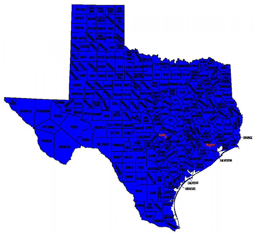 Bexar County Texas Tech University Guns Up Red Map PNG