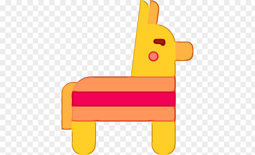 Chair Furniture Cartoon Yellow Line PNG