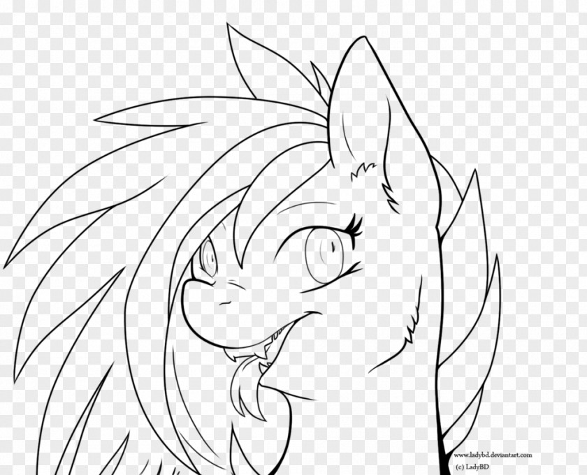 Eye Line Art Pony Color Sketch PNG