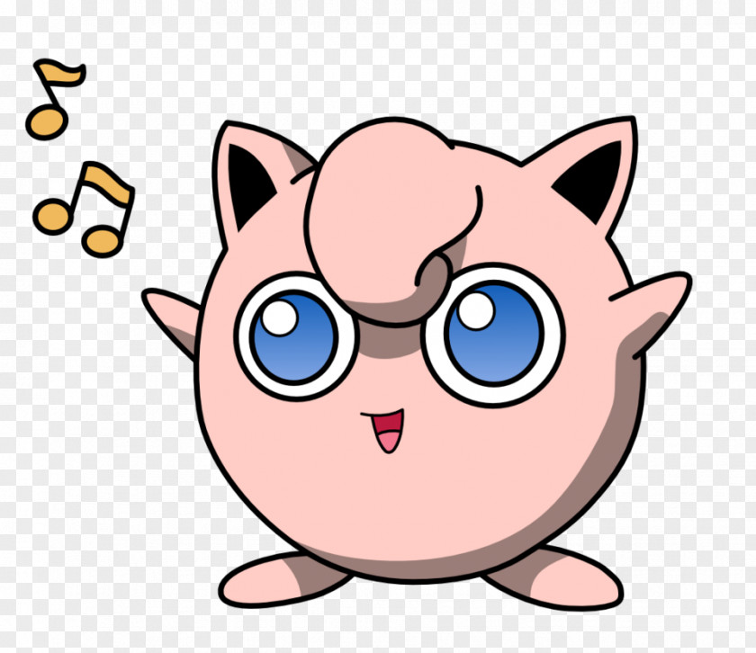 Jigglypuff Whiskers Pokémon Art PNG