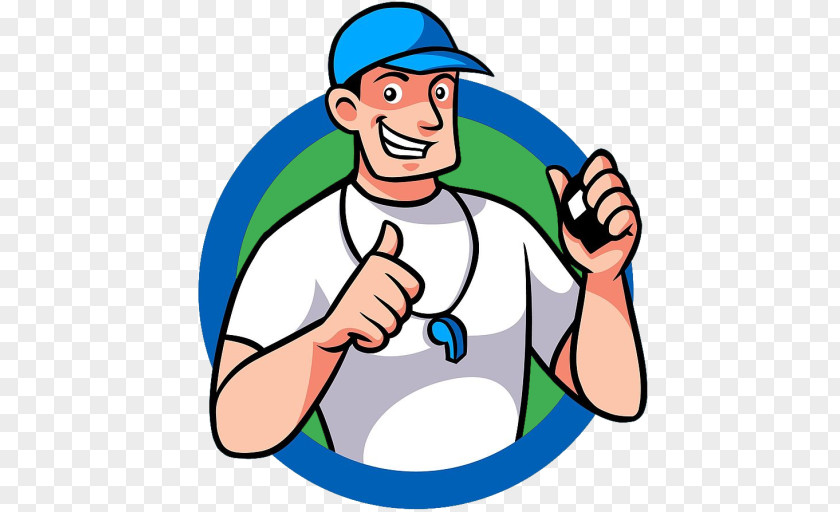 Pleased Finger Coach Cartoon PNG