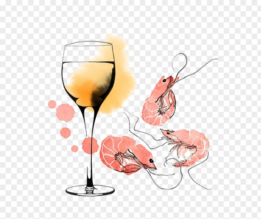 And Shrimp Cocktail Red Wine Prawn Caridea PNG